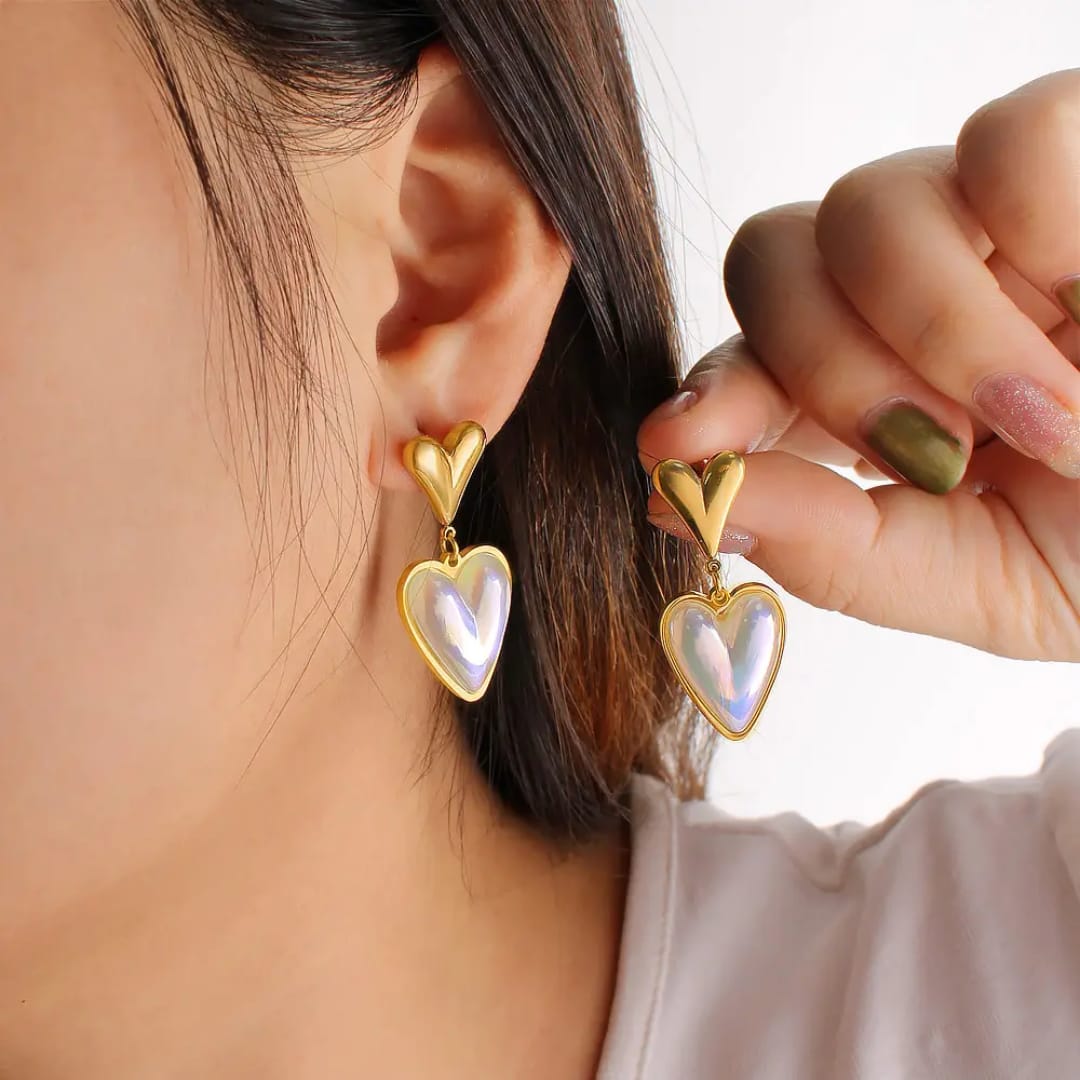 Golden Trinity Drops Earrings